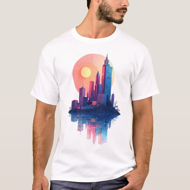 T-shirt Ciel du coucher de soleil (Devant)