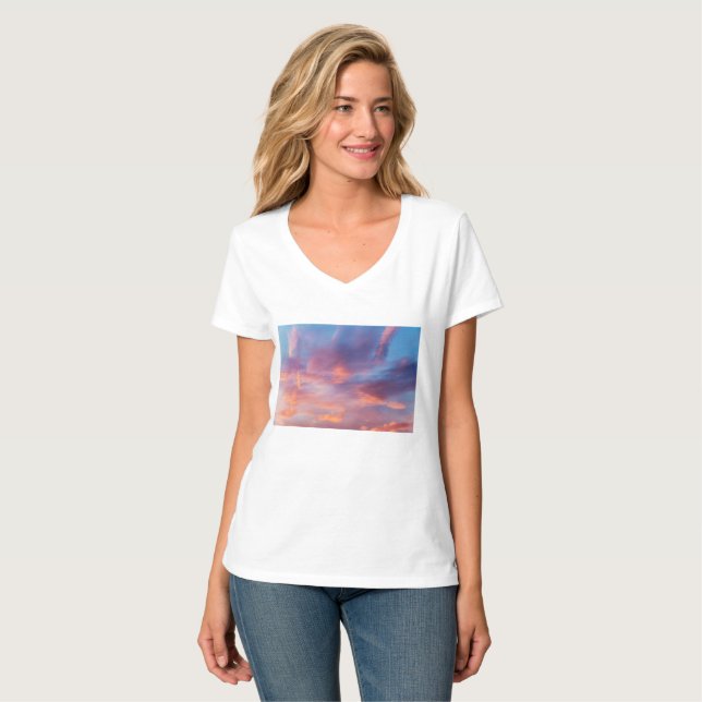 T-shirt ciel flirtant (Devant entier)
