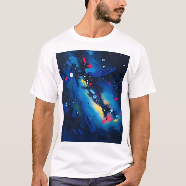 T-shirt Ciel nocturne Abstrait (Devant)
