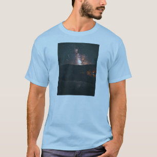 T-shirt ciel nocturne de feu de camp
