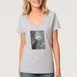 T-shirt Ciel nocturne paisible dans la forêt avec des étoi