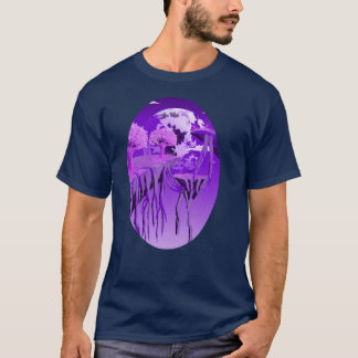 T-shirt Ciel Violet Onirique – Chemise d'Art de la Nature 