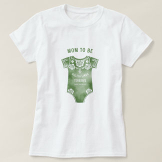 T-shirt Cielito Lindo sage baby shower Maman To Be