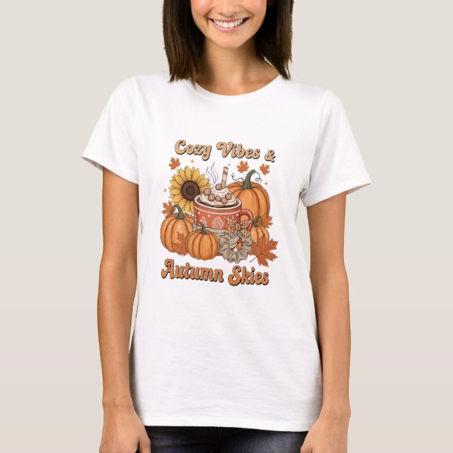 T-shirt Ciels d'automne Chocolat chaud (Devant)