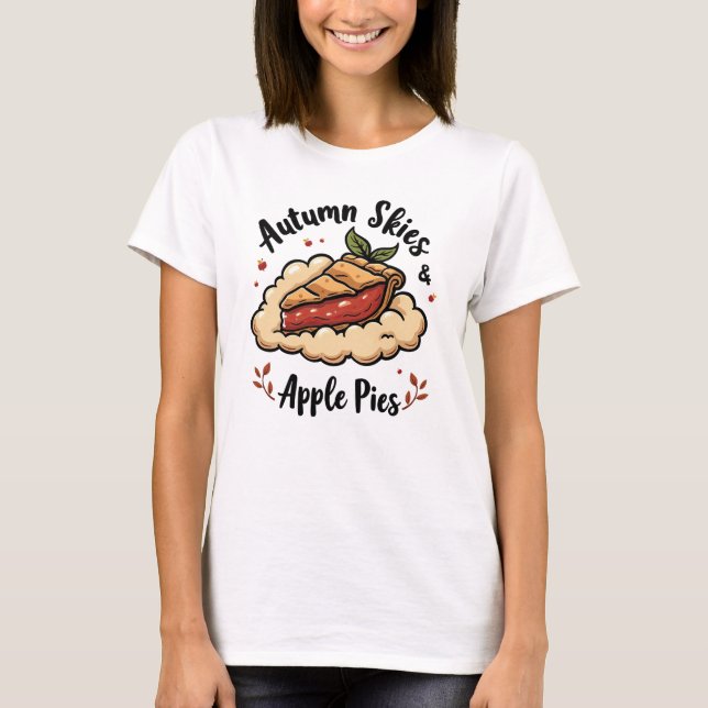 T-shirt Ciels d'automne et tartes aux pommes - Tarte douil (Devant)