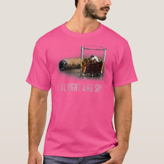T-shirt Cigar And Bourbon Great For Cigar Lounge Lovers