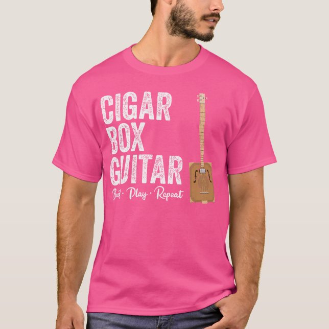 T-shirt Cigar Box Guitar Builder Guitare Joueur Guitare Cr (Devant)