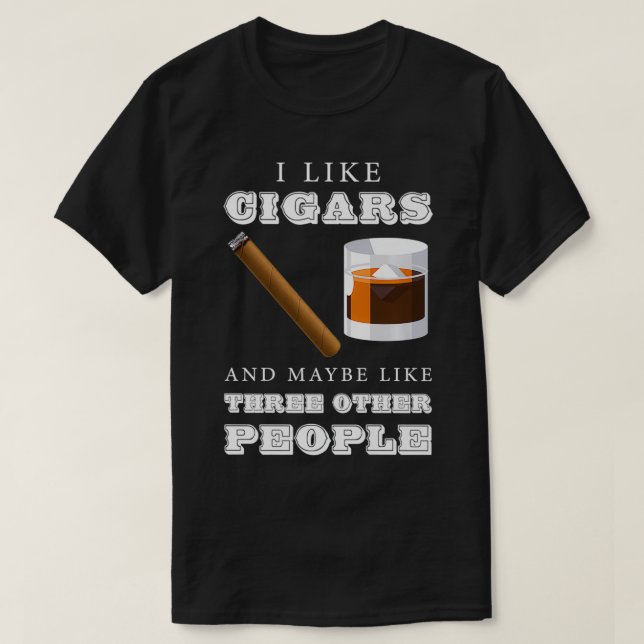 T-shirt Cigar Fumer Whiskey Bourbon Boire Papa Scotch (Design devant)