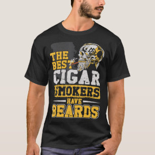 T-shirt Cigar Homme Porté À La Barbe Les Meilleurs Fumeurs