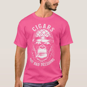 T-shirt Cigares de Singe Drôle Et Mauvaises Décisions