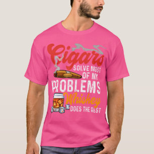 T-shirt Cigares Et Whiskey Drôle Dit Cigar Fumer Lov