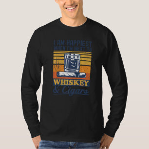 T-shirt Cigares Et Whiskey Tabac Liqueur Fumeur Boire