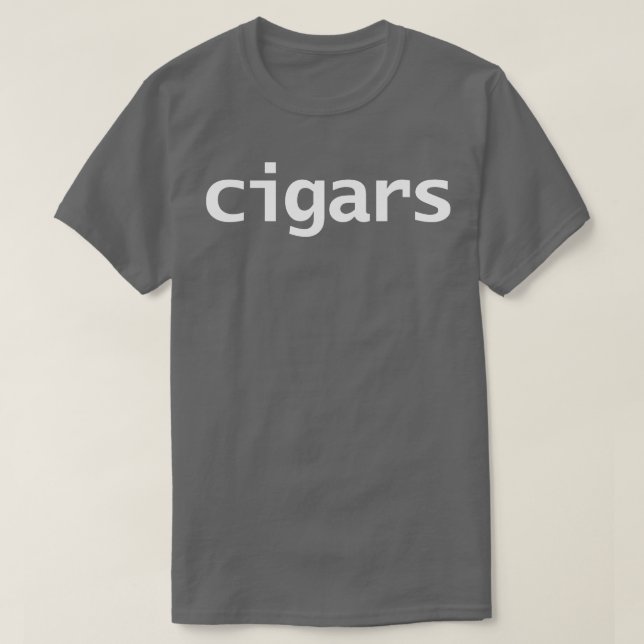 T-shirt Cigares Typographie minimale Texte blanc (Design devant)