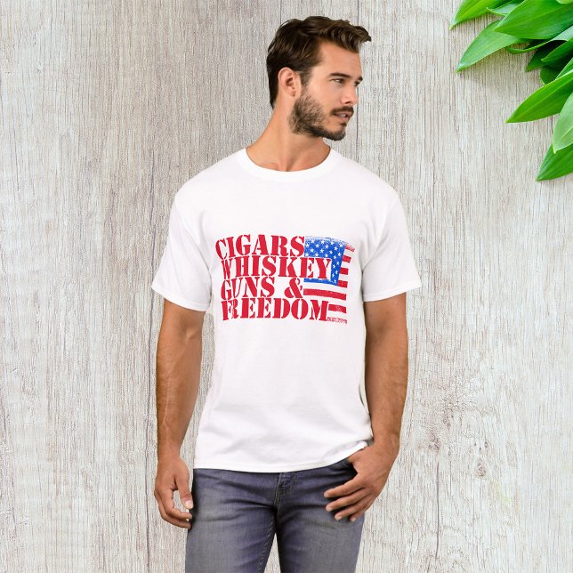 T-shirt Cigars Whiskey Guns Et Liberté (Créateur téléchargé)