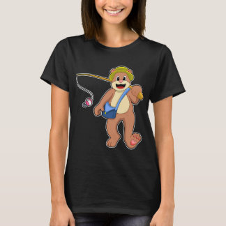T-shirt Cigogne à la pêche à la canne à pêche