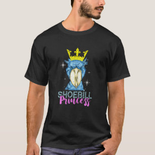T-shirt Cigogne africaine Bec-en-sabot Princesse Couronne