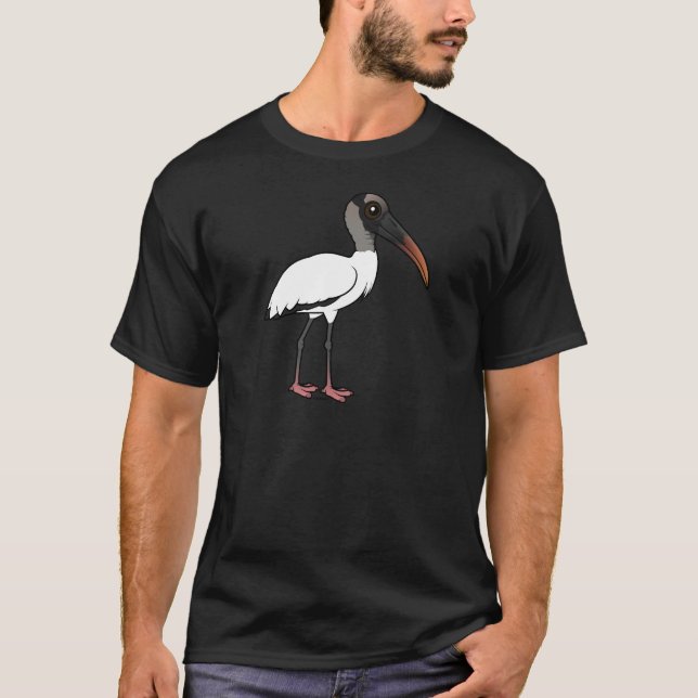 T-shirt Cigogne en bois de Birdorable (Devant)