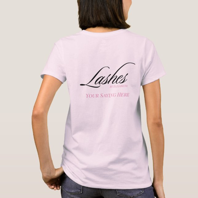 T-shirt Cils Script Rose Pâle Noir Staff Studio (Dos)