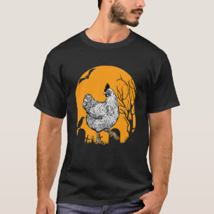 T-shirt Cimetière de poulets Costume Halloween paresseux