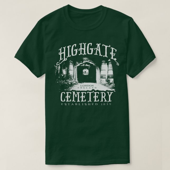T-shirt Cimetière Highgate (Design devant)