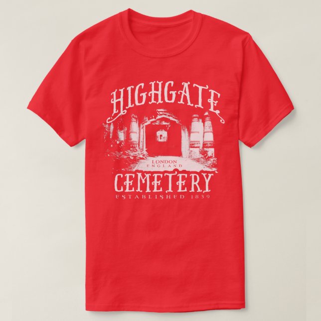 T-shirt Cimetière Highgate (Design devant)