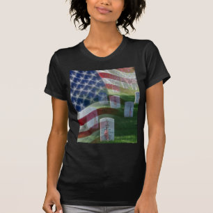 T-shirt Cimetière national d'Arlington, drapeau américai
