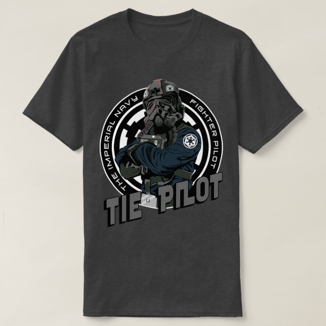 T-shirt Cimetière pilote cravate (Design devant)