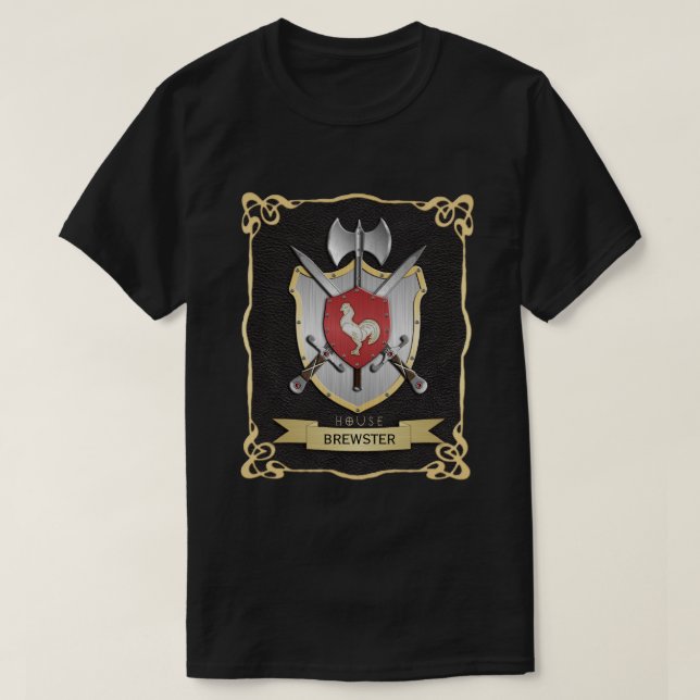 T-shirt Cimier de bataille de coq Sigil Noir (Design devant)
