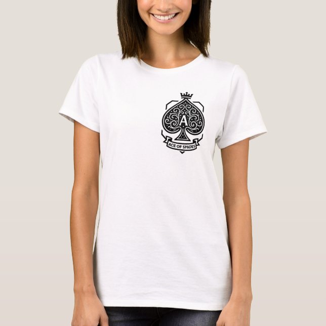 T-shirt Cimier de l'As des Pique — Filigree couronné (Devant)