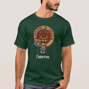T-shirt Cimier du clan Cameron sur tartan
