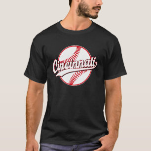 T-shirt Cincinnati Baseball Vintage Ohio Fierté Amour Vill