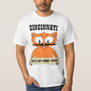 T-shirt CINCINNATI C'EST MA VILLE MAISON ! Chat de dessin