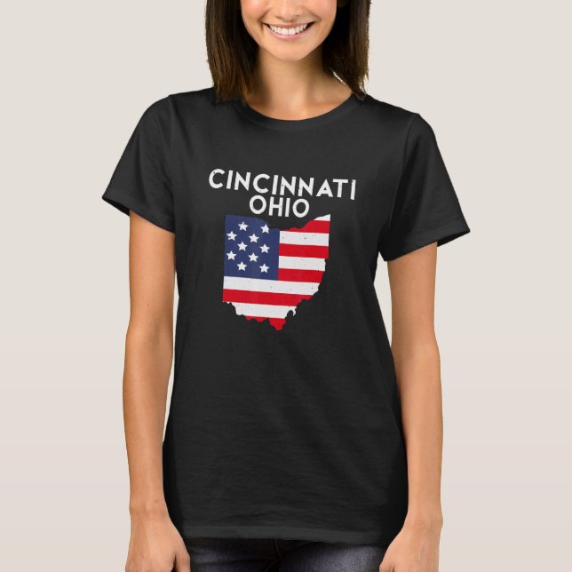 T-shirt Cincinnati Ohio USA State America Travel Ohioan (Devant)