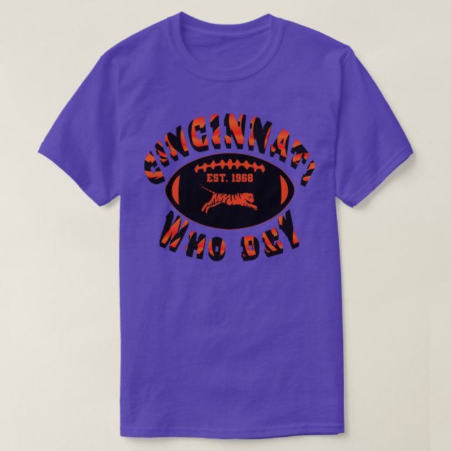 T-shirt Cincinnati Qui Dey Est1968 (Design devant)