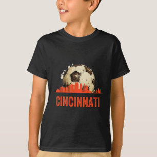 T-shirt Cincinnati Reine de Football Toile de Fond de la V