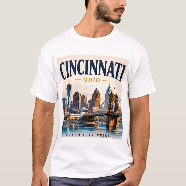 T-shirt Cincinnati Ville Fluviale (Devant)