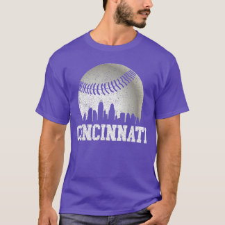 T-shirt Cincinnati Vintage Baseball Distressed Gameday Ret