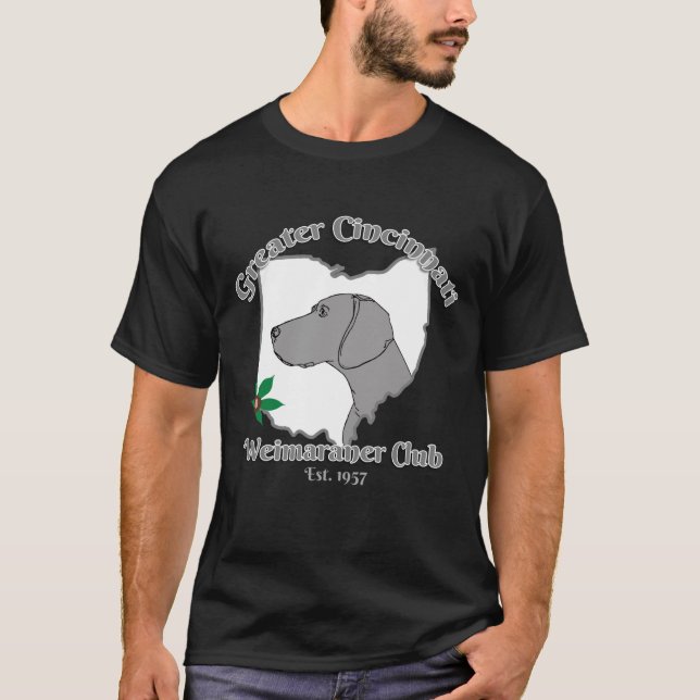 T-shirt Cincinnati Weimaraner Club (en chemise sombre) (Devant)