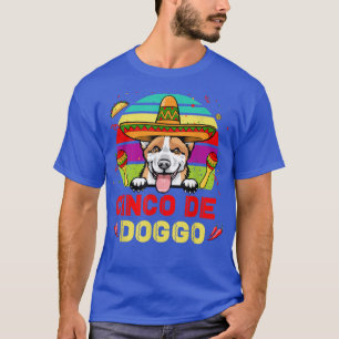T-shirt Cinco de Doggo Corgi Chien Pour Cinco de Mayo Somb