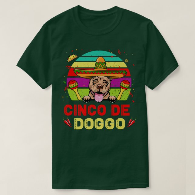 T-shirt Cinco de Doggo Hilarious Pit Bull Dog for Cinco de (Design devant)