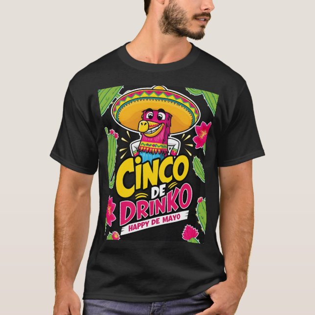 T-shirt Cinco de Drink Happy de Mayo (Devant)