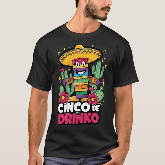 T-SHIRT CINCO DE DRINKO (Devant)