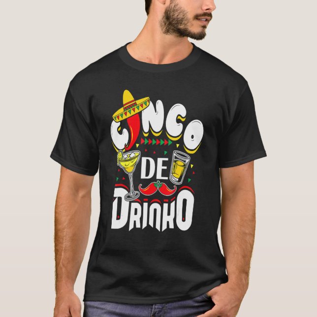 T-shirt Cinco De Drinko Funny Mexicain Cinco De Mayo Drink (Devant)