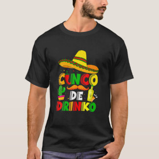 T-shirt Cinco De Drinko Margarita Sombrero Mexican Cinco D