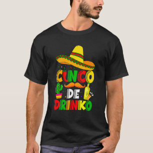 T-shirt Cinco De Drinko Margarita Sombrero Mexican Cinco D