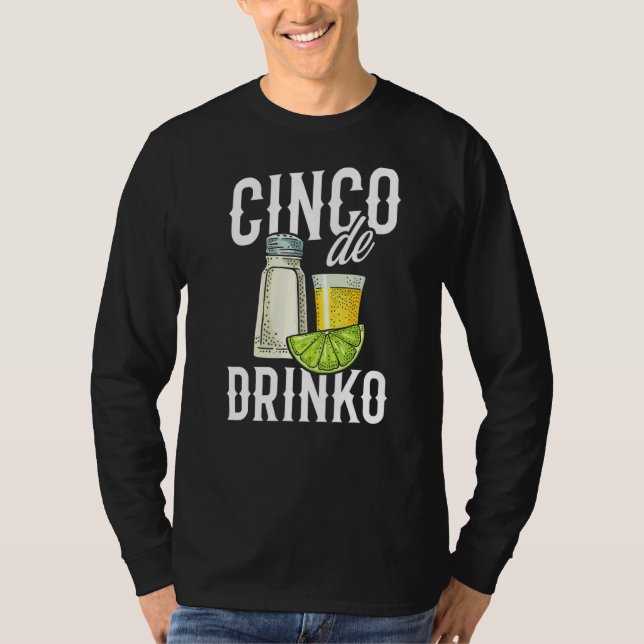 T-shirt Cinco De Drinko Party Salt Lime Tequila Three Amig (Devant)