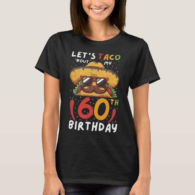 T-shirt Cinco De Mayo 60e Anniversaire Taco Age 60 Bi Mexi (Devant)