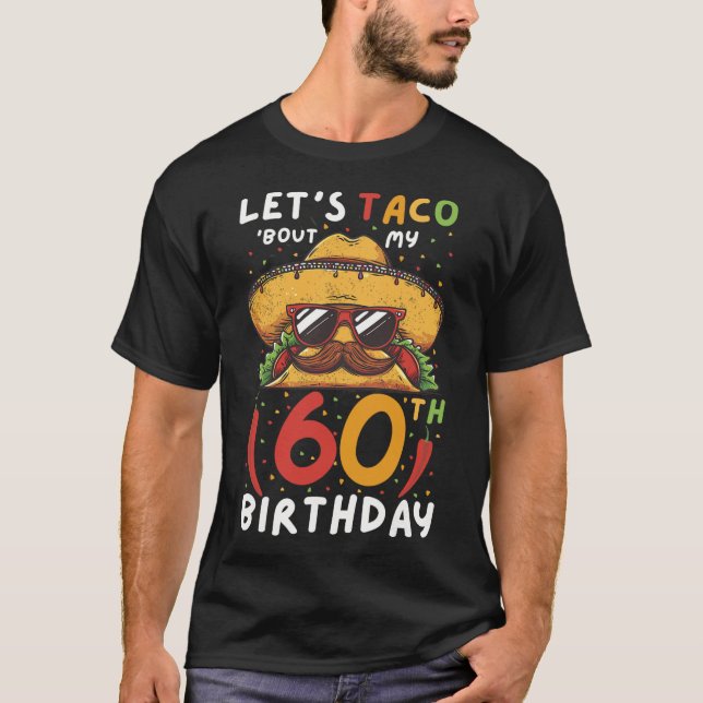 T-shirt Cinco De Mayo 60e Anniversaire Taco Age 60 Bi Mexi (Devant)
