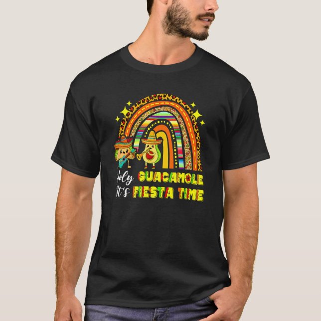 T-shirt Cinco De Mayo Arc-en-ciel Saint-Guacamole Sa Fiest (Devant)
