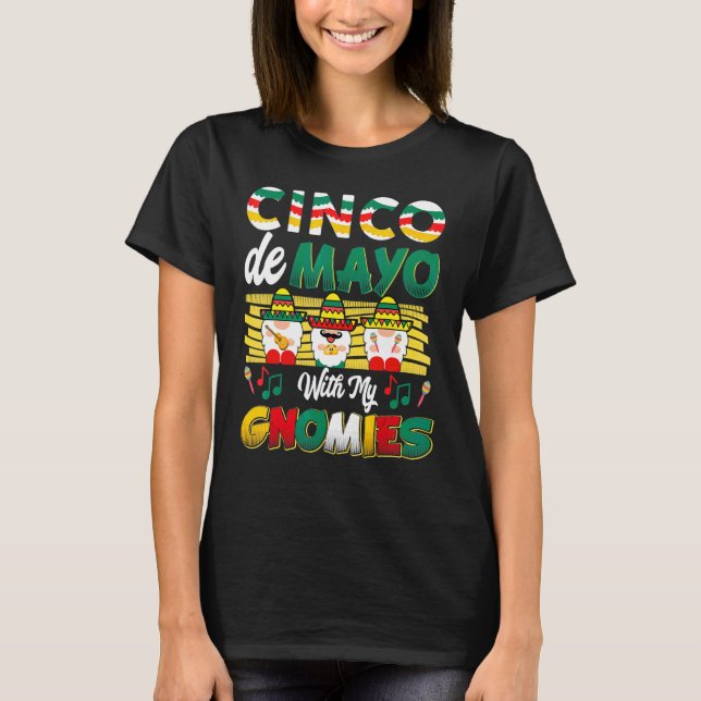 T-shirt Cinco De Mayo Avec Mes Gnomes Faisons la Fiesta Me (Devant)